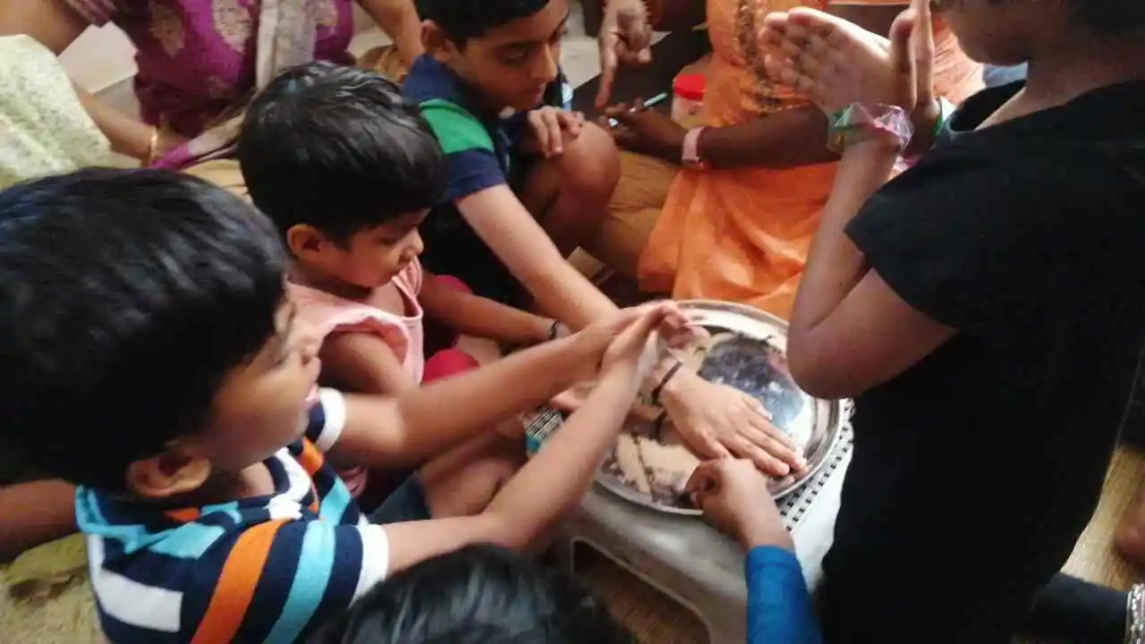 Child learning daily activities